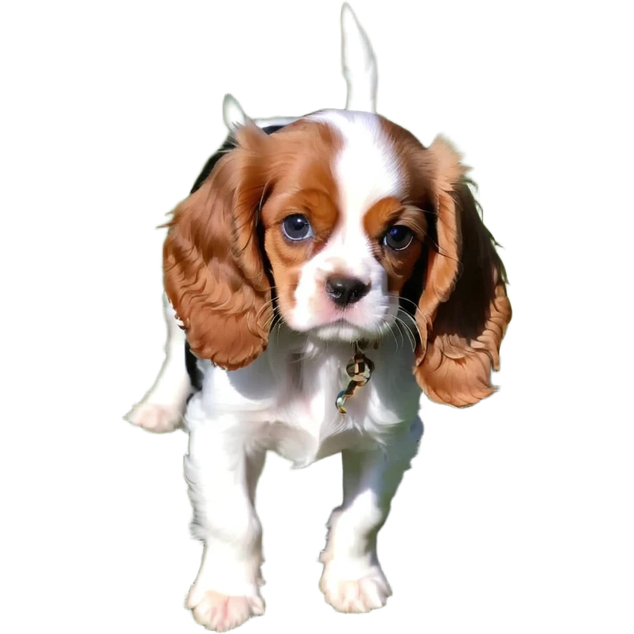 King Cavalier puppy with floppy ears emoji