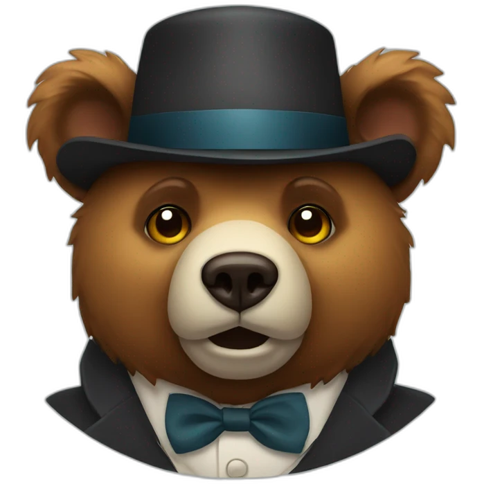 Bear with a monocle emoji