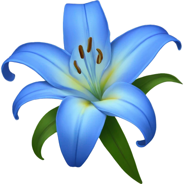 Blue Lily flower emoji