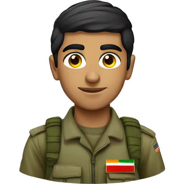Young Iranian soldier emoji