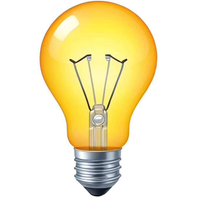 Idea bulb bright color emoji