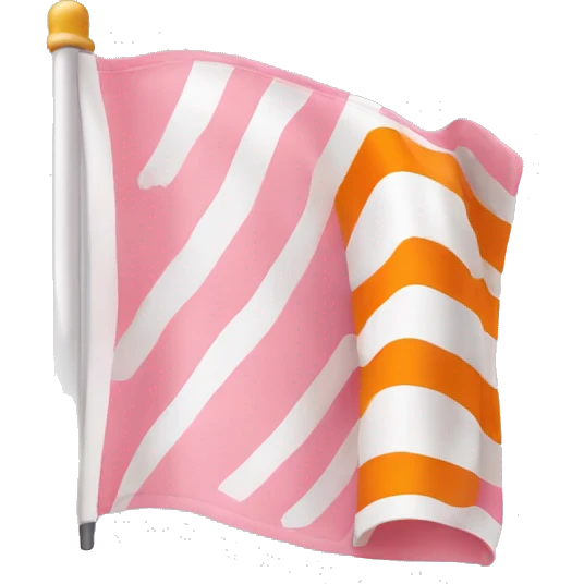 Pink white and orange flag emoji