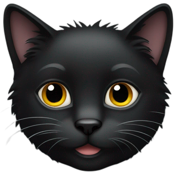 furry black cat emoji