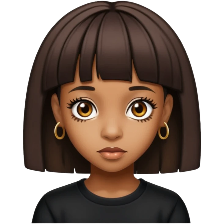 Lisa Left Eye Lopes with dark brown hair emoji