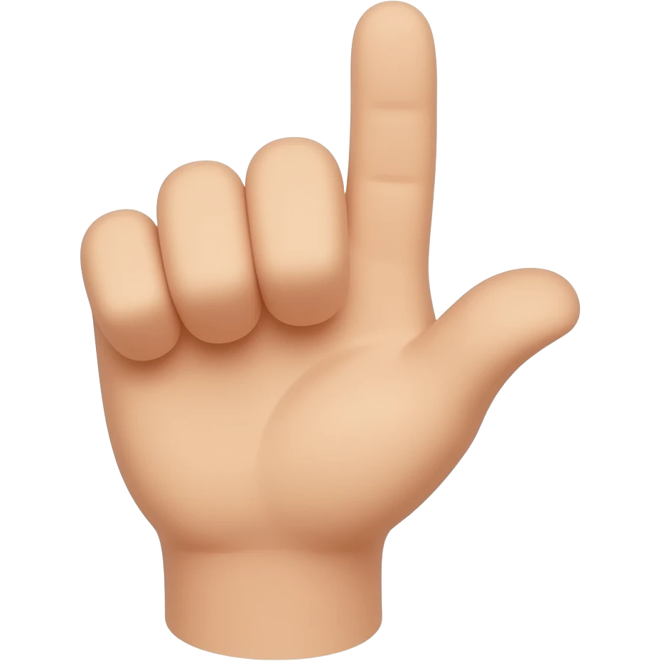 Serçe parmak ile baş parmak kapalı emoji