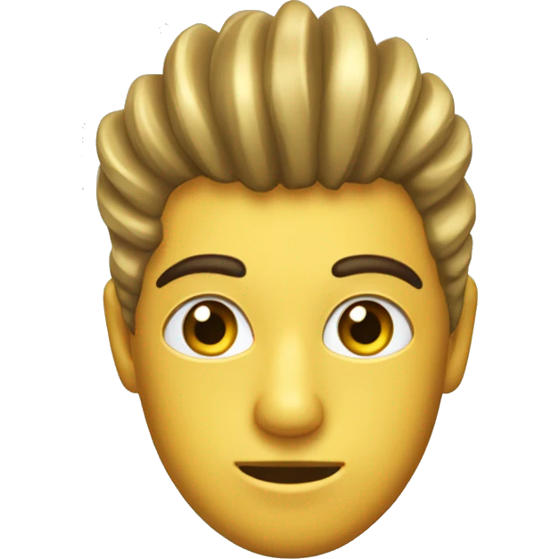 Mascara de pestañas dorada emoji