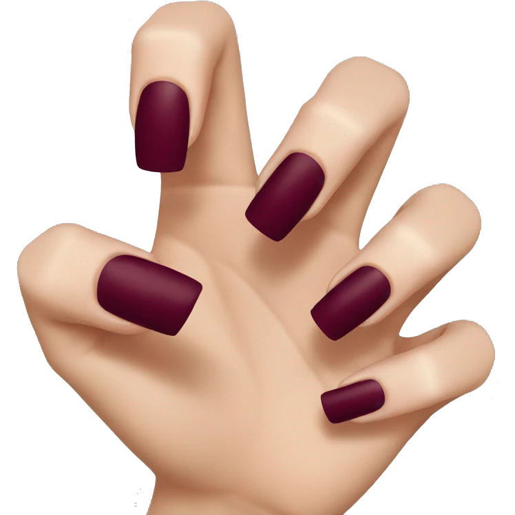 Burgundy nails emoji