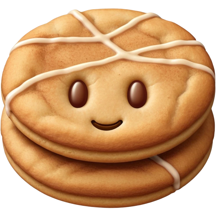 snickerdoodle cookie with cinnamon sugar coating emoji