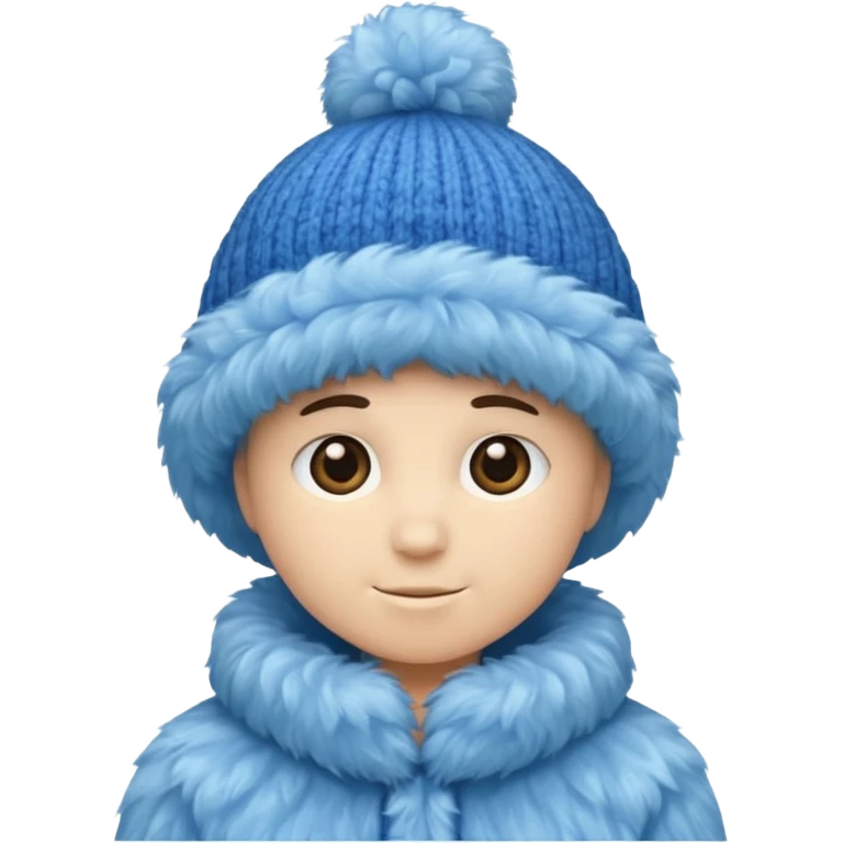 blue fluffy hat(just hat) emoji