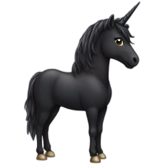 black unicorn emoji