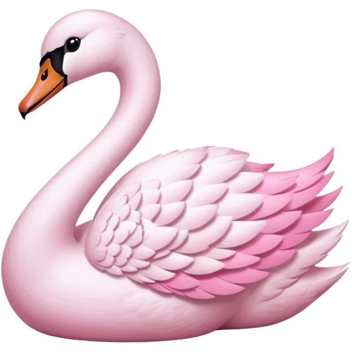 Pastel Pink Swan emoji