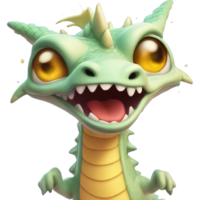 dizzy dragon seeing stars above head emoji