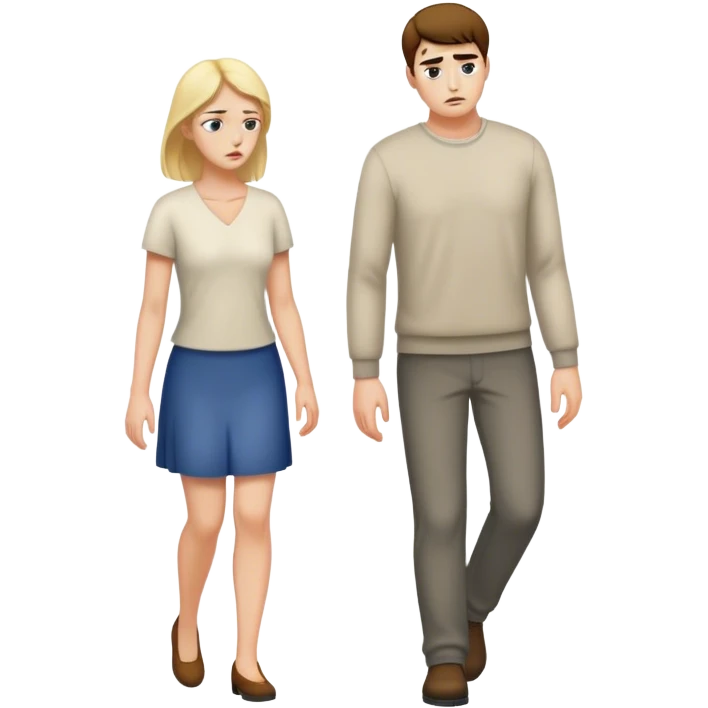 man getting rejected by woman emoji