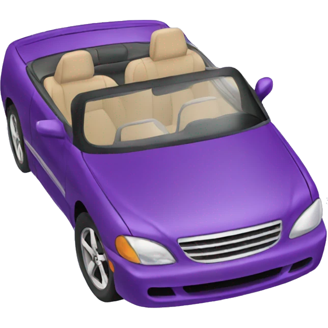 Purple sports convertible  emoji