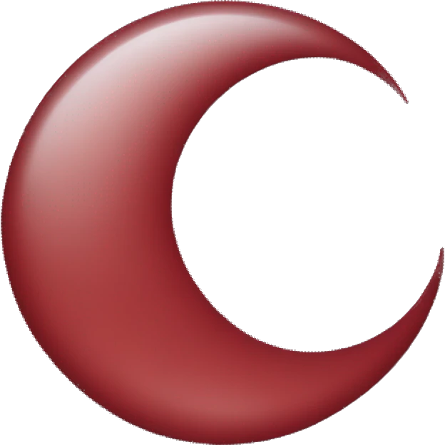 Dark Red Crescent Moon emoji
