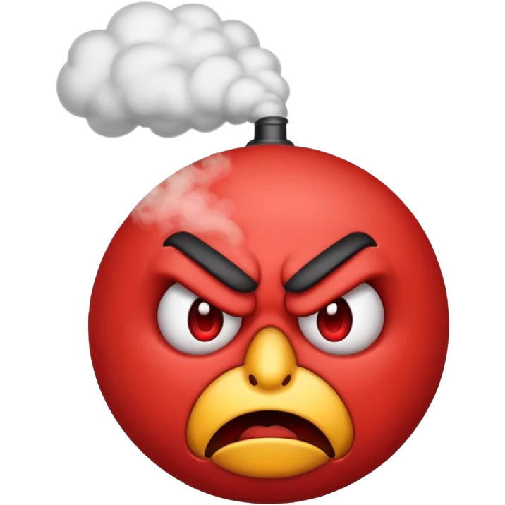 angry emoji with steam from nose emoji
