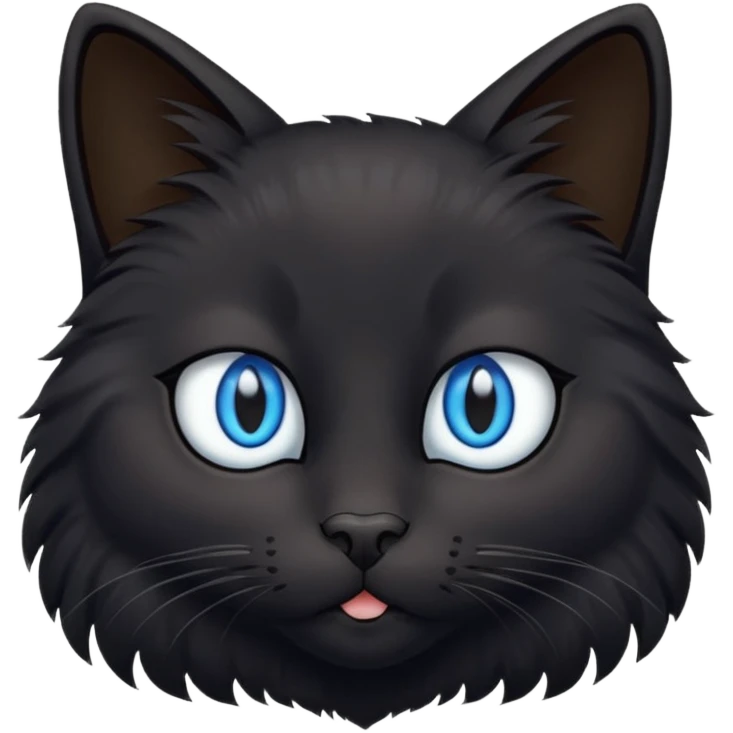 gato negro ojos celeste emoji