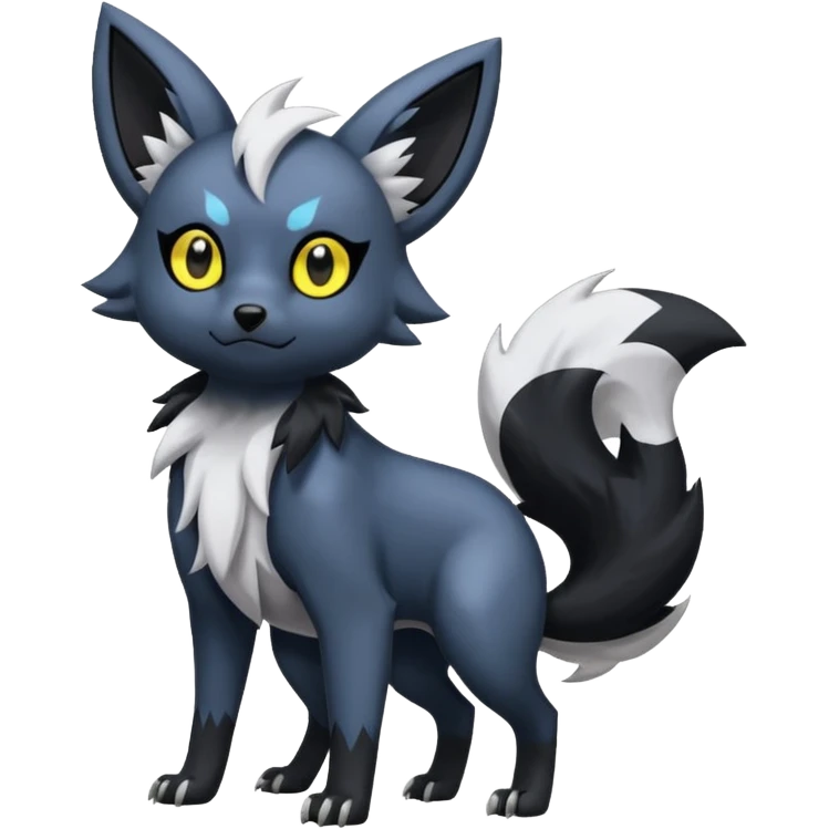 Poochyena-Zorua-Absol-Umbreon-fusion (full body) emoji