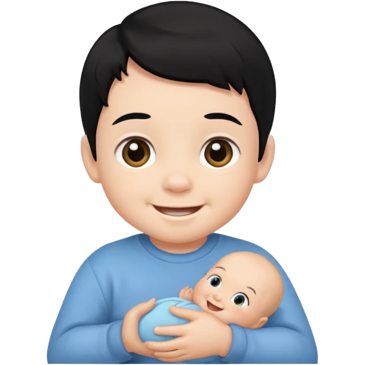 baby boy black hair emoji