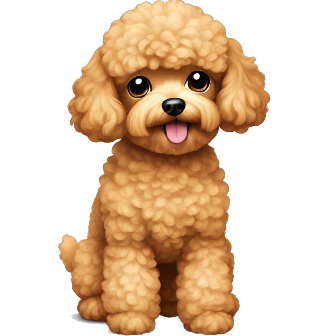 Toy poodle apricot  emoji
