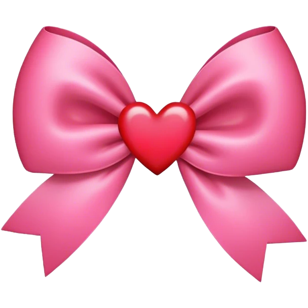 Bow with a heart emoji