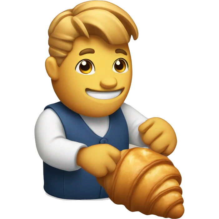 croissant eating croissant emoji