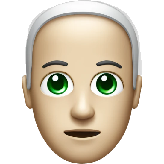 ai computer android person chip with white eyes emoji