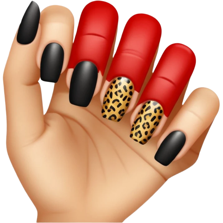 leopard print nails emoji