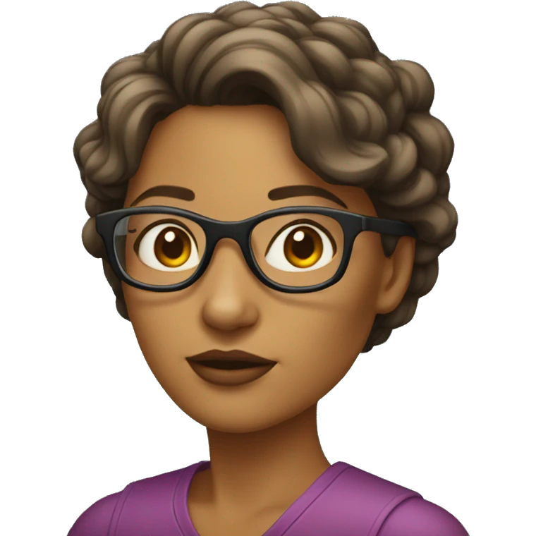 Uma mulher de oculos emoji