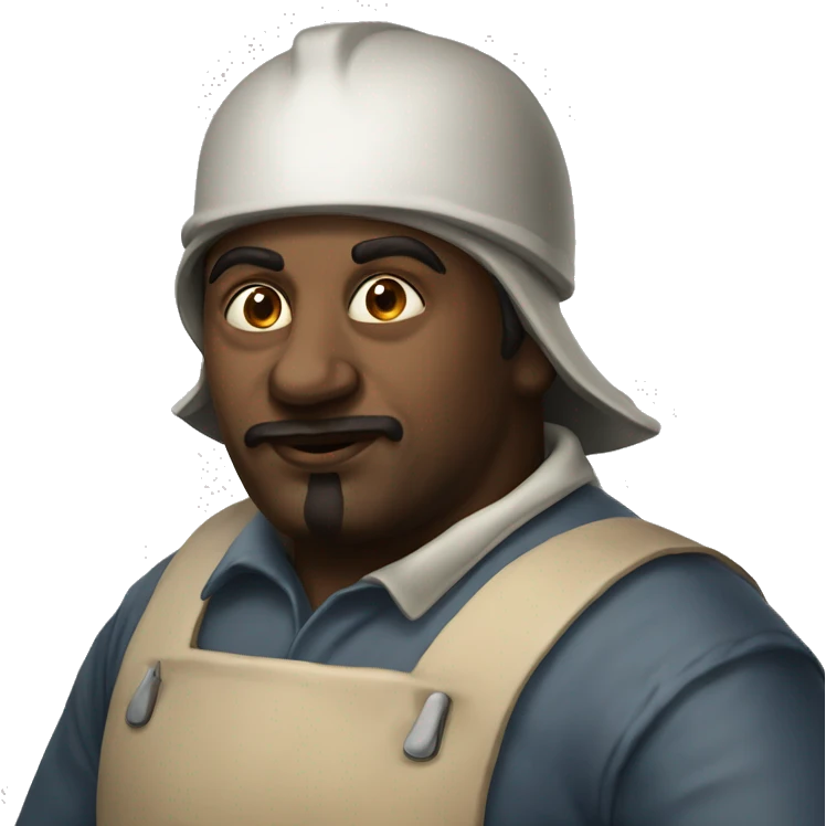 Photorealistic Factory worker XVII century emoji