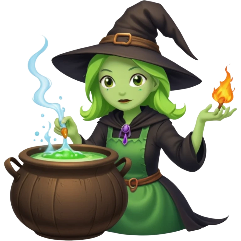 green witch cooking potion emoji