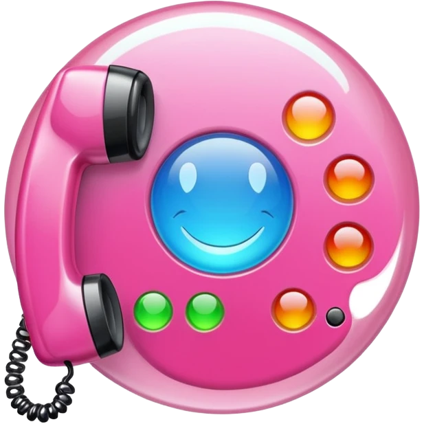 pink phone call caller id bubble emoji