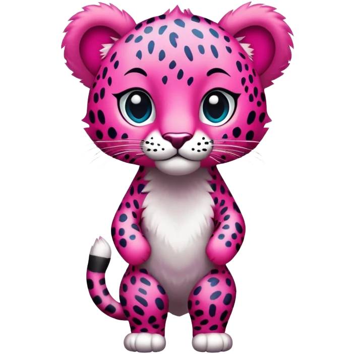 Hot pink leopard emoji