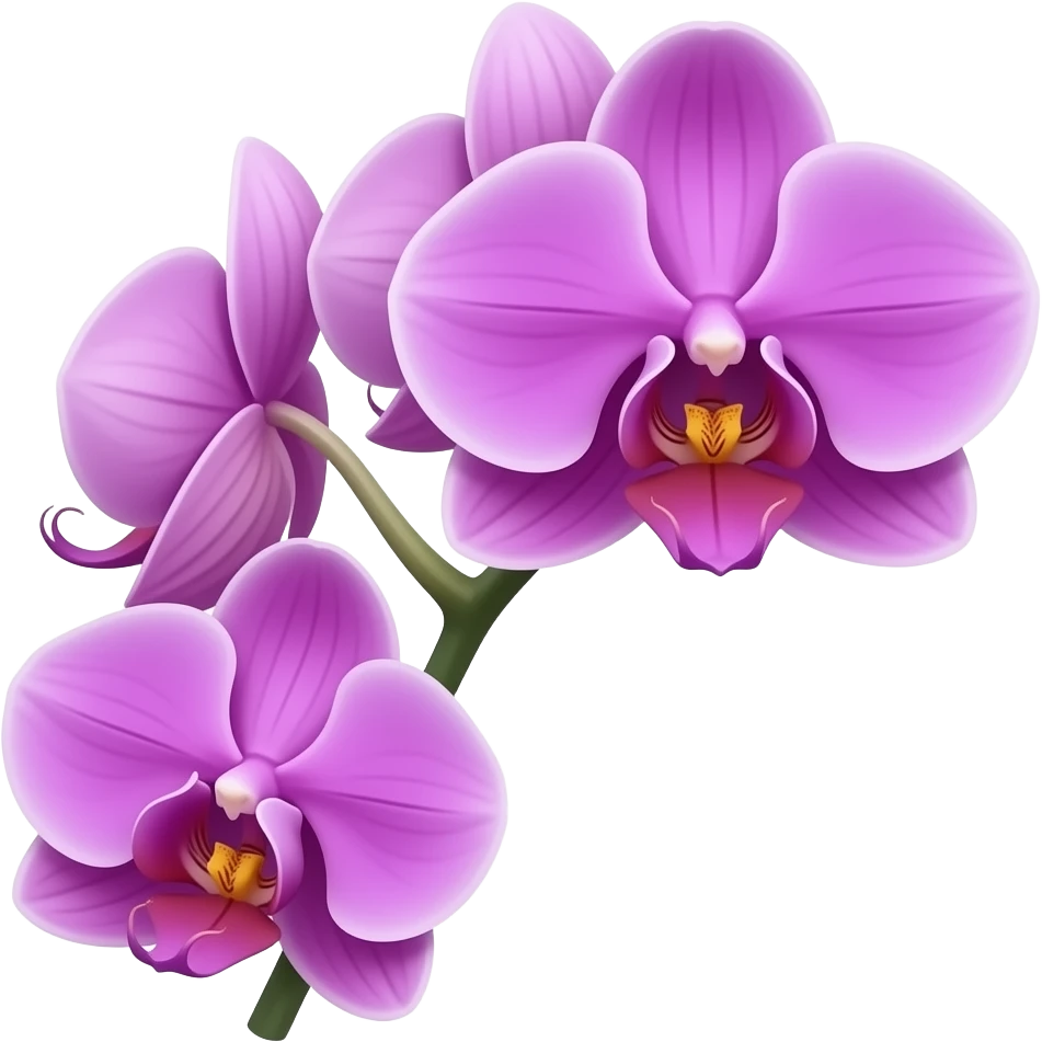 purple orchid flowers emoji
