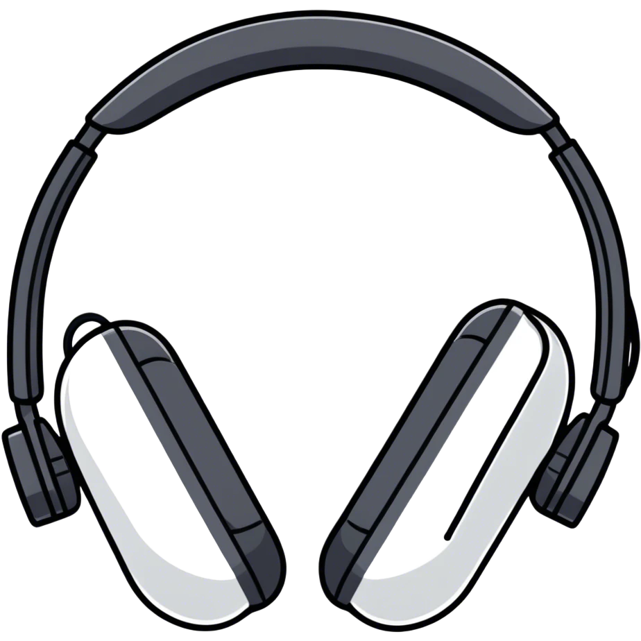 Black wireless headphones emoji