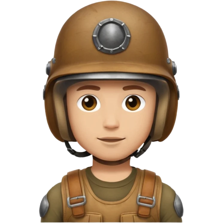 голова в танковом шлемафоне emoji