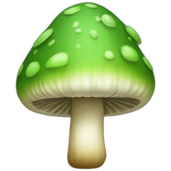 Green Mushroom with V leaves on top emoji