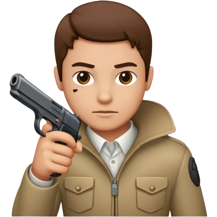 Pointing a gun emoji