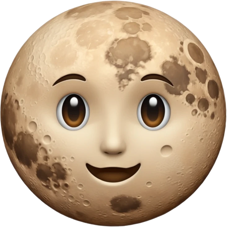 soft brown moon emoji