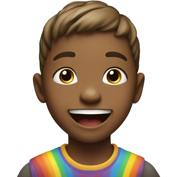 Kid farting rainbows emoji