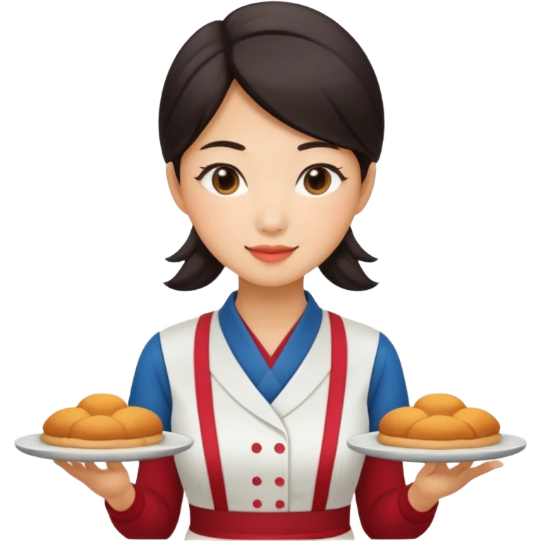 Asian waitress  emoji