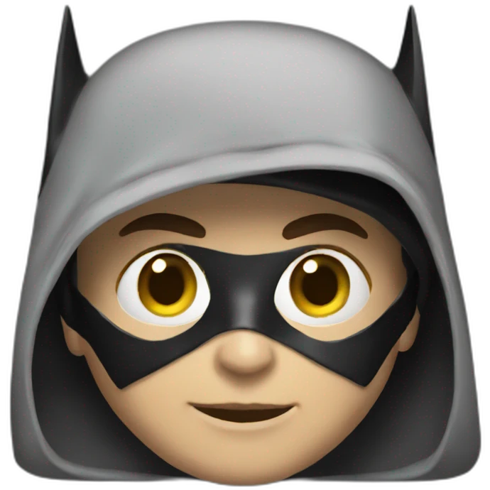 Batman from the movies with hood emoji
