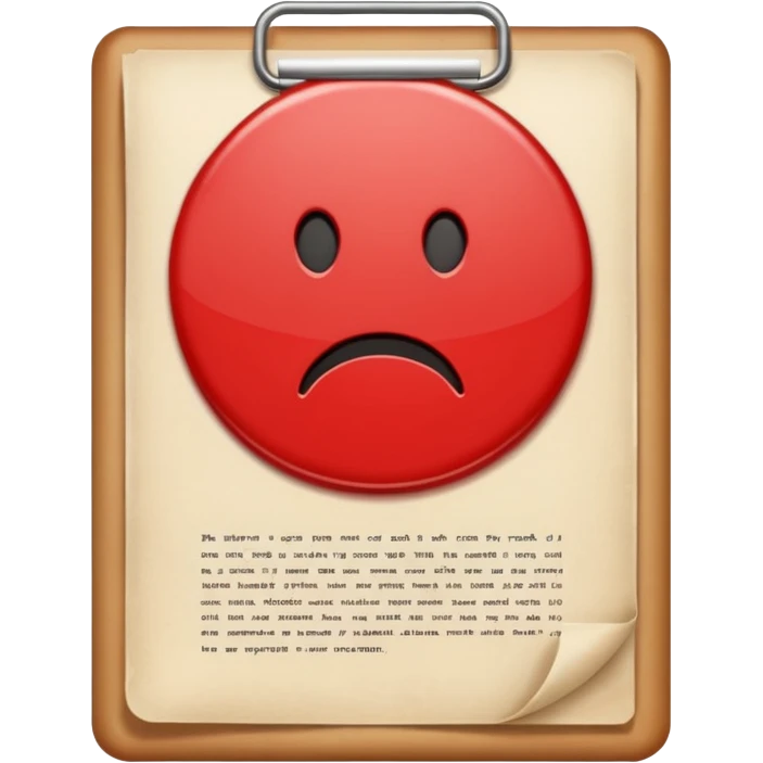 solo un documento con un simbolo de denegado emoji