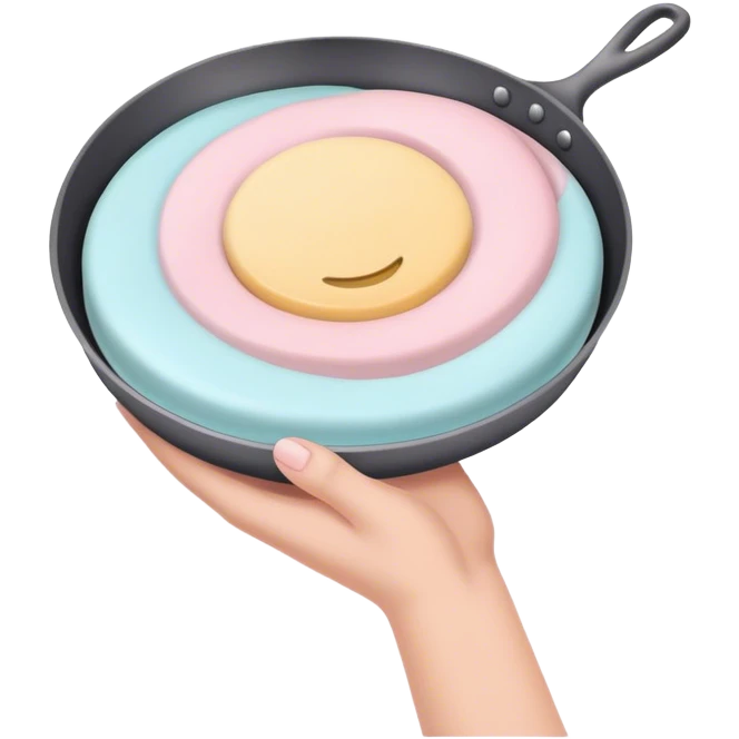 hand writes pastel pan emoji