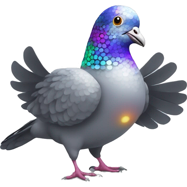 dancing disco ball pigeon emoji