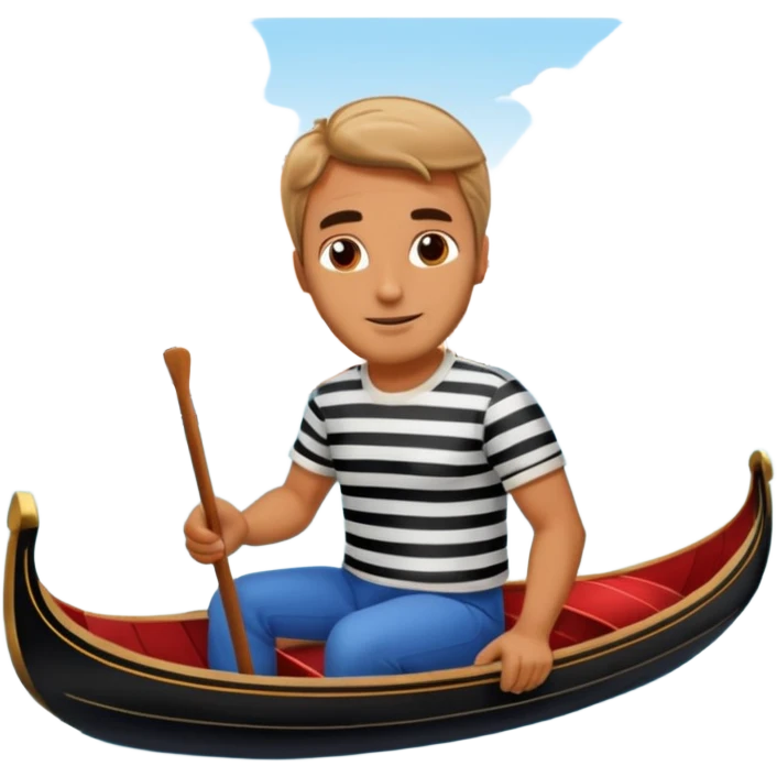 venice gondola driving italian man emoji