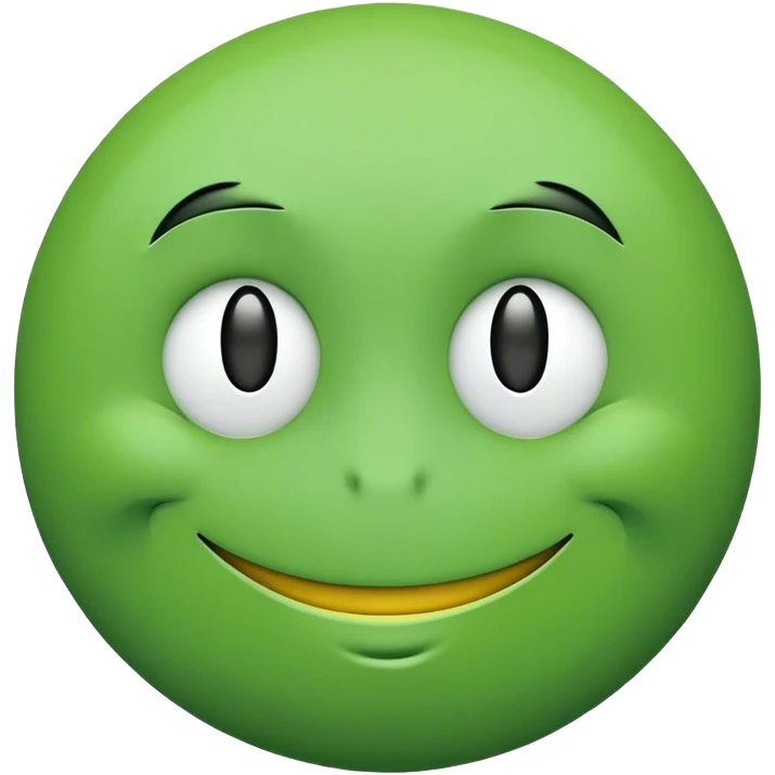 green half frown smiley face emoji