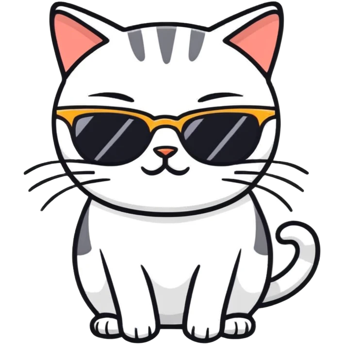 Cat with sunglasses emoji