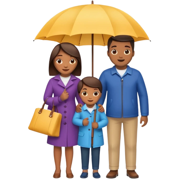 family under umbrella symbolizing life insurance protection emoji
