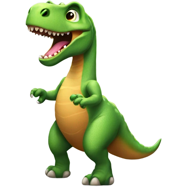 Dancing dinosaur emoji